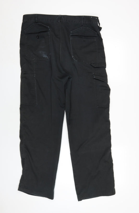 Dickies Men's Black Cargo Trousers Size 34S