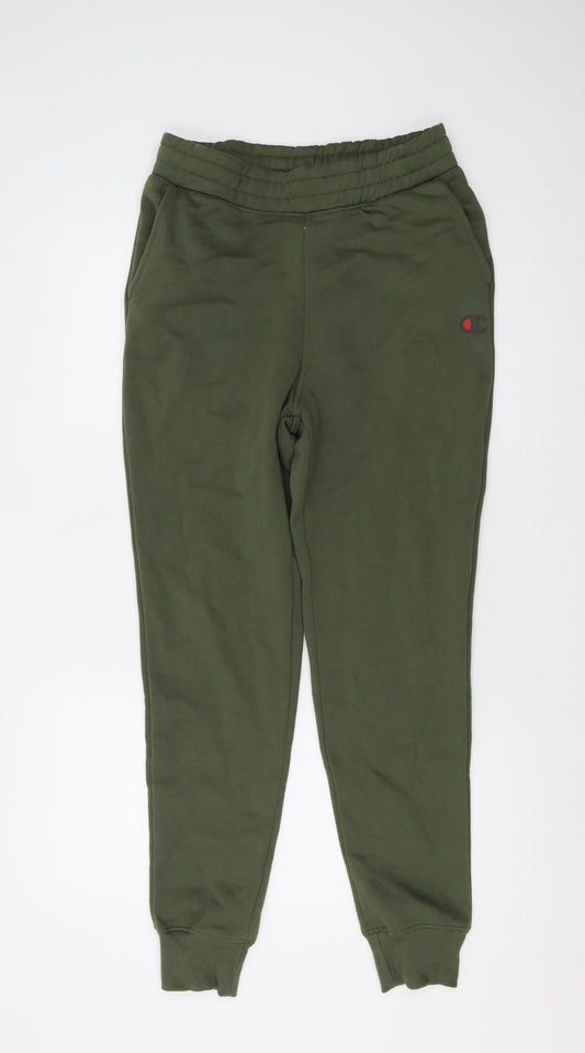 Champion Men's Green Jogger Trousers, Size S, Cotton Blend