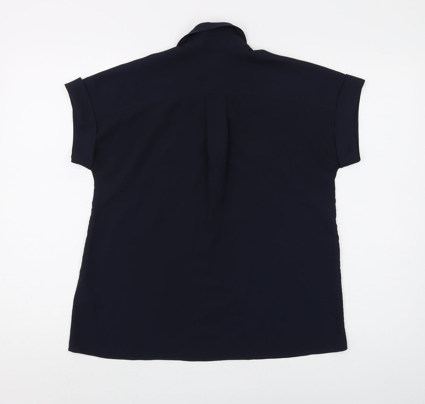 Tommy Hilfiger Women's Blue Collared Blouse Size 2