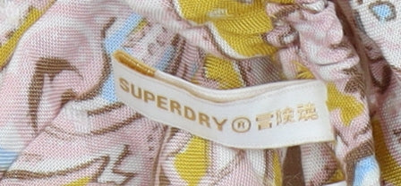 Superdry Women's Yellow Camisole Blouse UK 10 Paisley