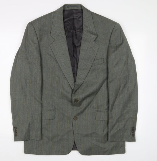 Dunn & Co Mens Green Stripe Blazer 40R Classic