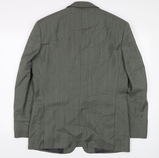 Dunn & Co Mens Green Stripe Blazer 40R Classic