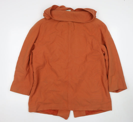 Eastex Women's Orange Wool Overcoat Size 18