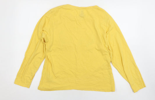 Disney Women's Yellow Graphic T-Shirt, Size 10-12