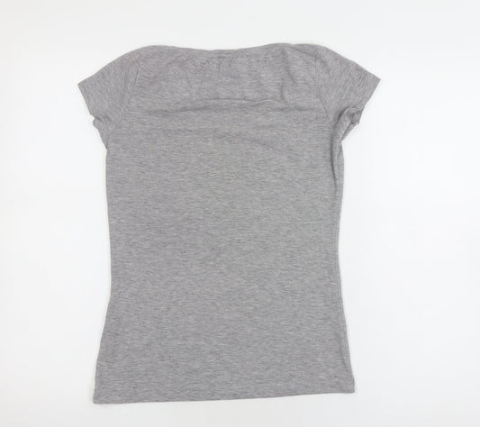 Womens UK Size S O'Neill Grey Cotton Blend T-Shirt