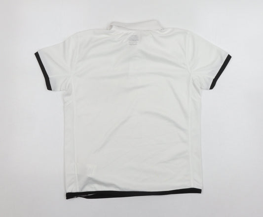 Slazenger Boys White Polo Shirt, Age 11-12, Logo Accent