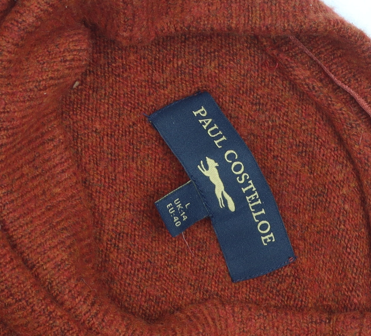 Paul Costelloe Women's Red Mock Neck Pullover Jumper Size 14