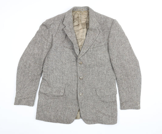 Magee Men's Grey Wool Tweed Blazer, Size 40R