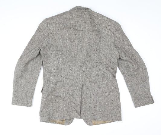 Magee Men's Grey Wool Tweed Blazer, Size 40R