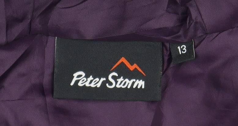 Peter Storm Women's Purple Puffer Jacket, Size 4, Hooded