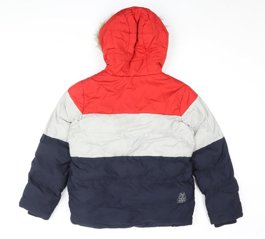 Next Boys Red Colourblock Puffer Jacket 12 Years