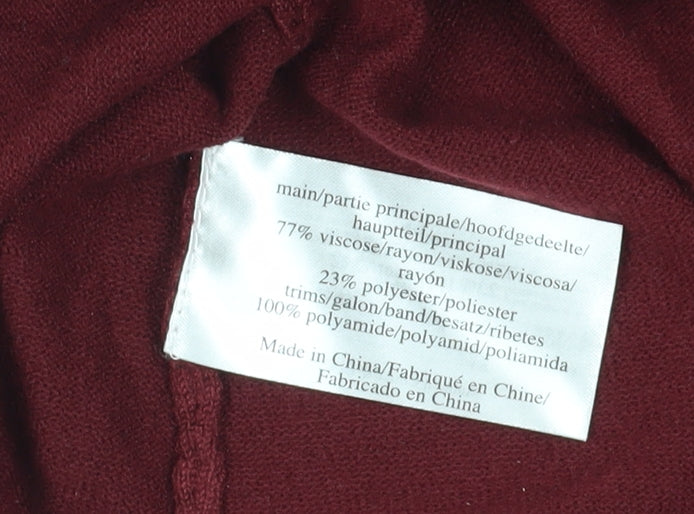 Laura Ashley Women's Red Mock Neck Pullover Jumper