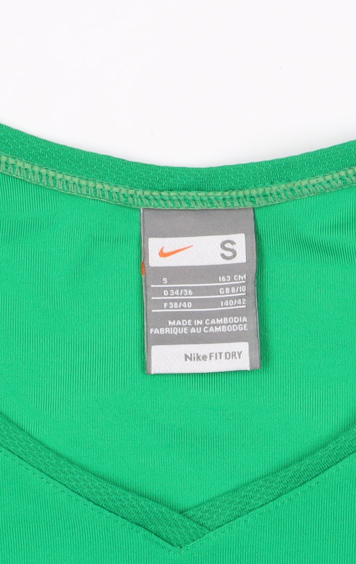 Nike Women's Green Athletic T-Shirt - Size S