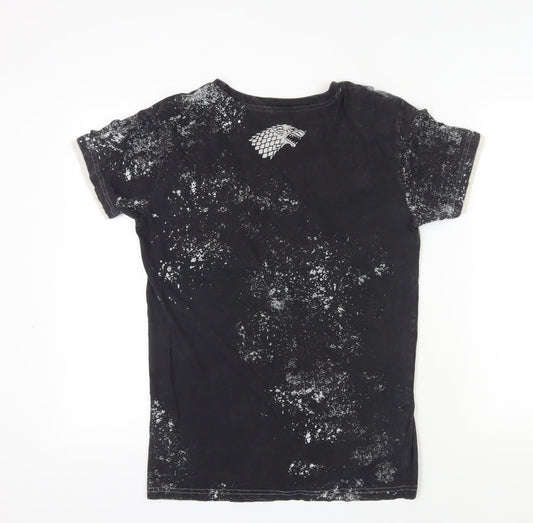 Mens UK Size S Game Of Thrones Black Cotton T-Shirt