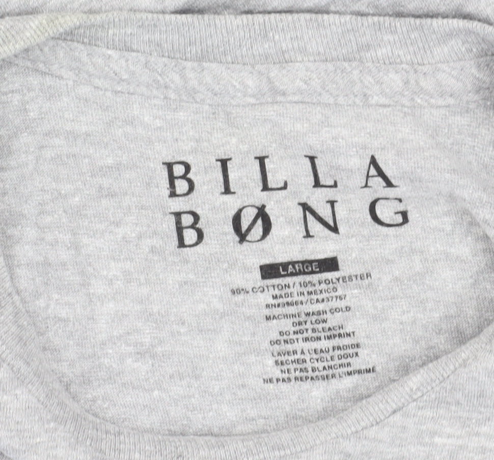 Billabong Unisex Grey T-Shirt, Large, Casual Style