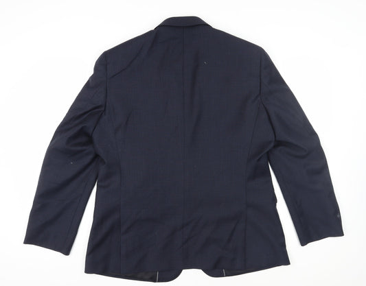 Jaeger Men's Blue Regular Fit Suit Jacket Size 46