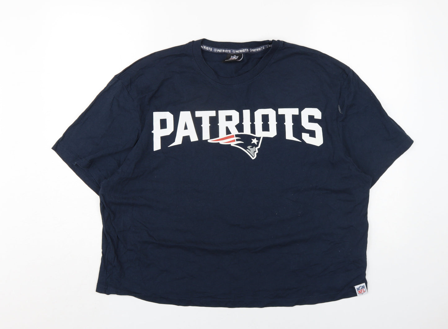 NFL Patriots Unisex Blue T-Shirt, Size L, Casual Style