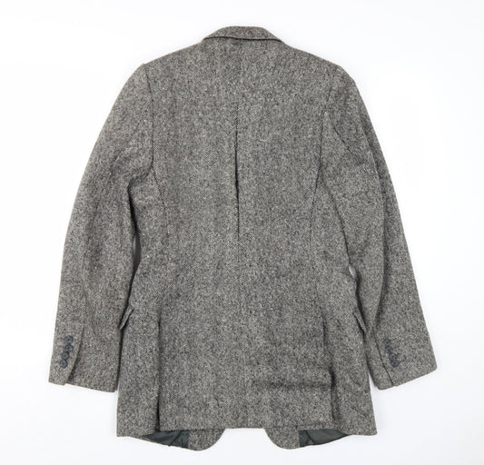 Glenmore Men's Grey Wool Blazer Size L Classic Style