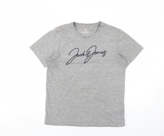 Jack & Jones Boys Grey Logo T-Shirt, Size 14 Years
