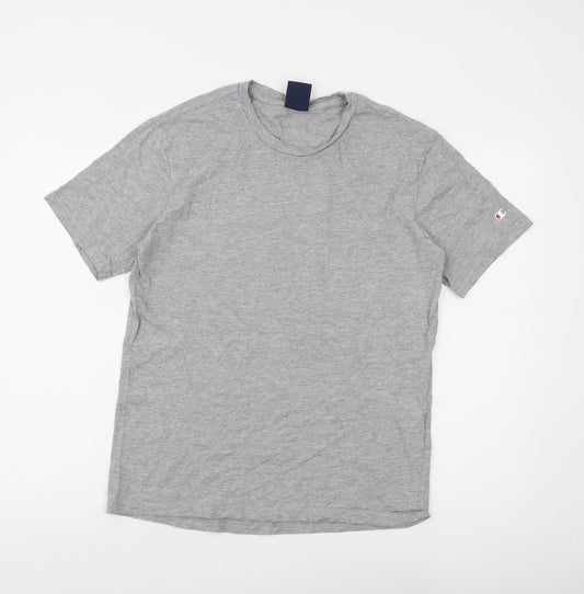 Mens UK Size S Champion Grey Cotton Blend T-Shirt