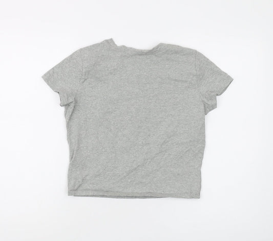 Hollister Women's Grey Basic T-Shirt M