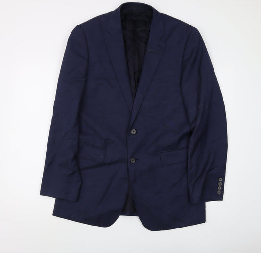 Jaeger Men's Blue Blazer, Size 40, Double-Vented