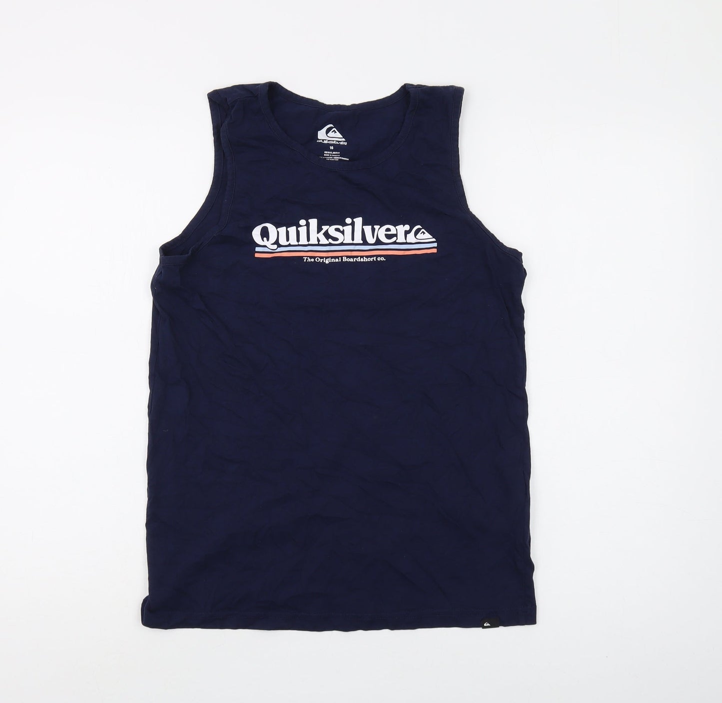 Quiksilver Unisex Blue Tank, Size 16, 100% Cotton, Casual