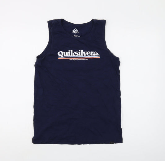 Quiksilver Unisex Blue Tank, Size 16, 100% Cotton, Casual