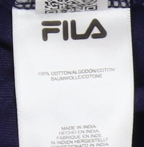 Fila Unisex Blue Cotton T-Shirt, Size S - Classic Casual Wear