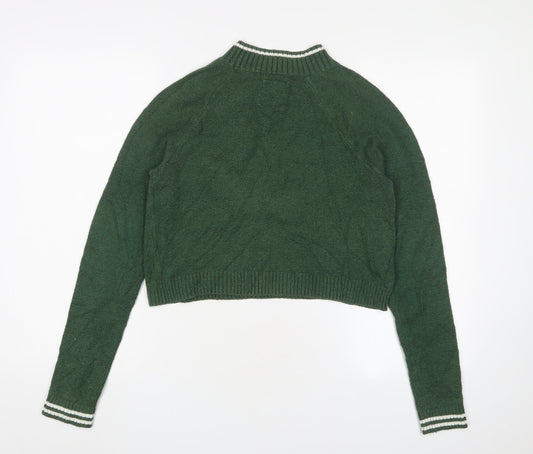 Hollister Women's Green XS Crew Neck Pullover Jumper