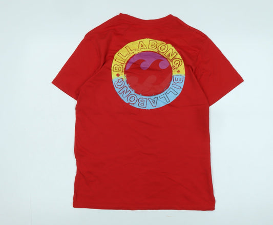 Billabong Men's Red Graphic Print T-Shirt XS