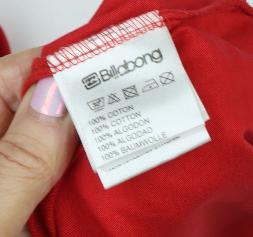 Billabong Men's Red Graphic Print T-Shirt XS