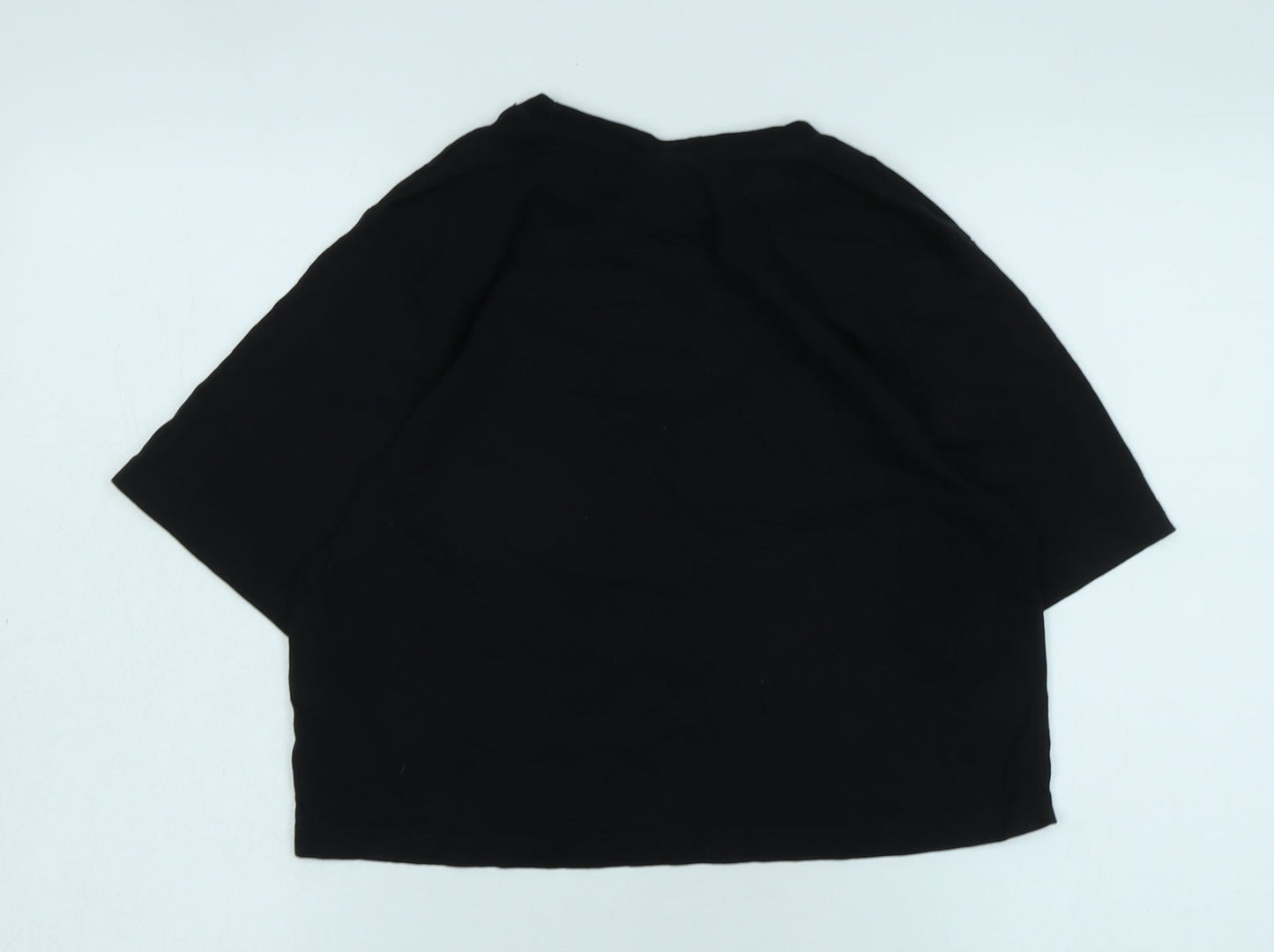 Ellesse Women's Black Cropped T-Shirt, Size 12