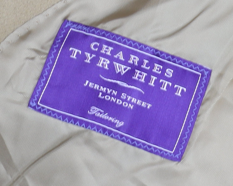 Charles Tyrwhitt Men's Beige Wool Overcoat UK 20