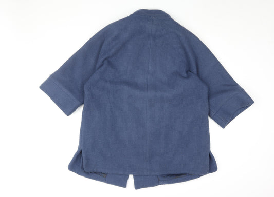 Monsoon Women's Blue Cotton Blend Mid-Length Coat