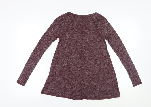 Womens UK Size XS Hollister Red Viscose Blend T-Shirt