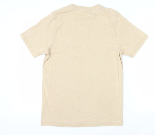 Ellesse Men's Beige Logo Graphic T-Shirt, Medium, Classic