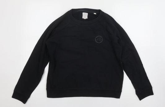 Jack Wills Women's Black Pullover Sweatshirt UK 8