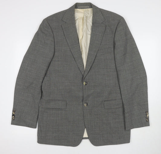 Hugo Boss Men's Grey Check Blazer Size L