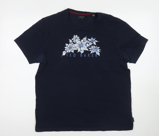 Ted Baker Men's Blue Graphic Print T-Shirt - L