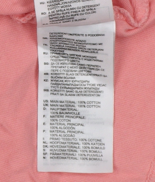 Adidas Unisex Adults Pink Cotton Crew Neck T-Shirt