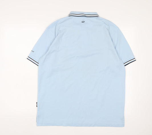 Kartel Men's Blue Polo Shirt L Short Sleeve Polyester