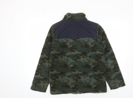 FatFace Boys Green Camouflage Puffer Jacket 12-13 Years