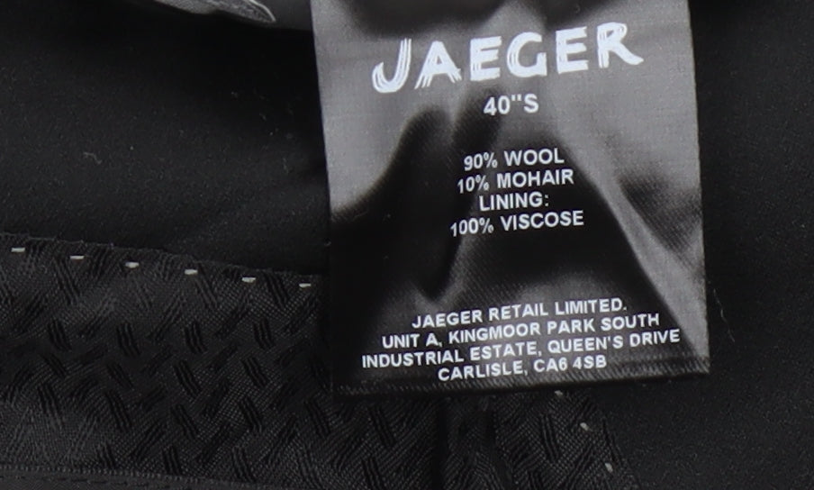 Jaeger Men's Black Wool Tuxedo Blazer Size 40S