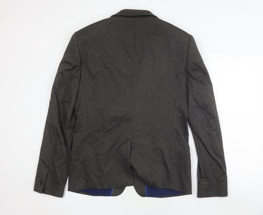 River Island Men's Grey Slim Fit Blazer Size 40R
