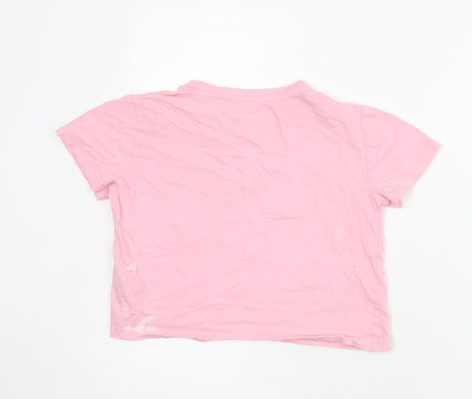 ELLE Girls Pink Graphic T-Shirt, 10-11 Years, 100% Cotton