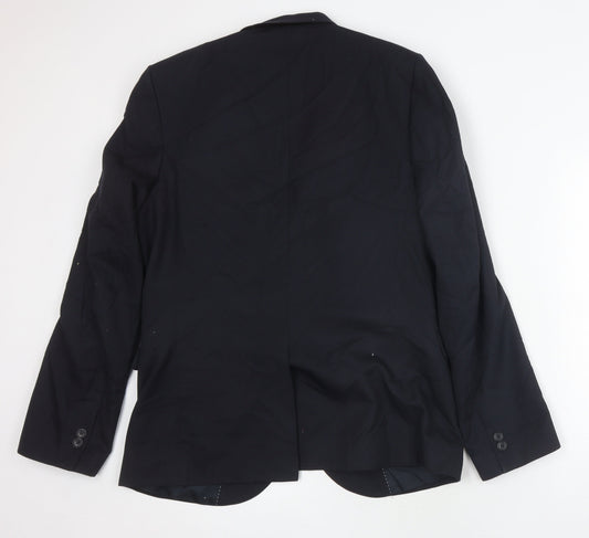 Moss London Men's Black Blazer Size M Slim Fit
