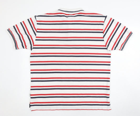 Lonsdale Men's Multicoloured Striped Polo Shirt L