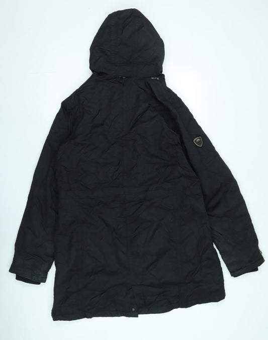 Trespass Women's Black Parka Coat, L, Hooded, Winter