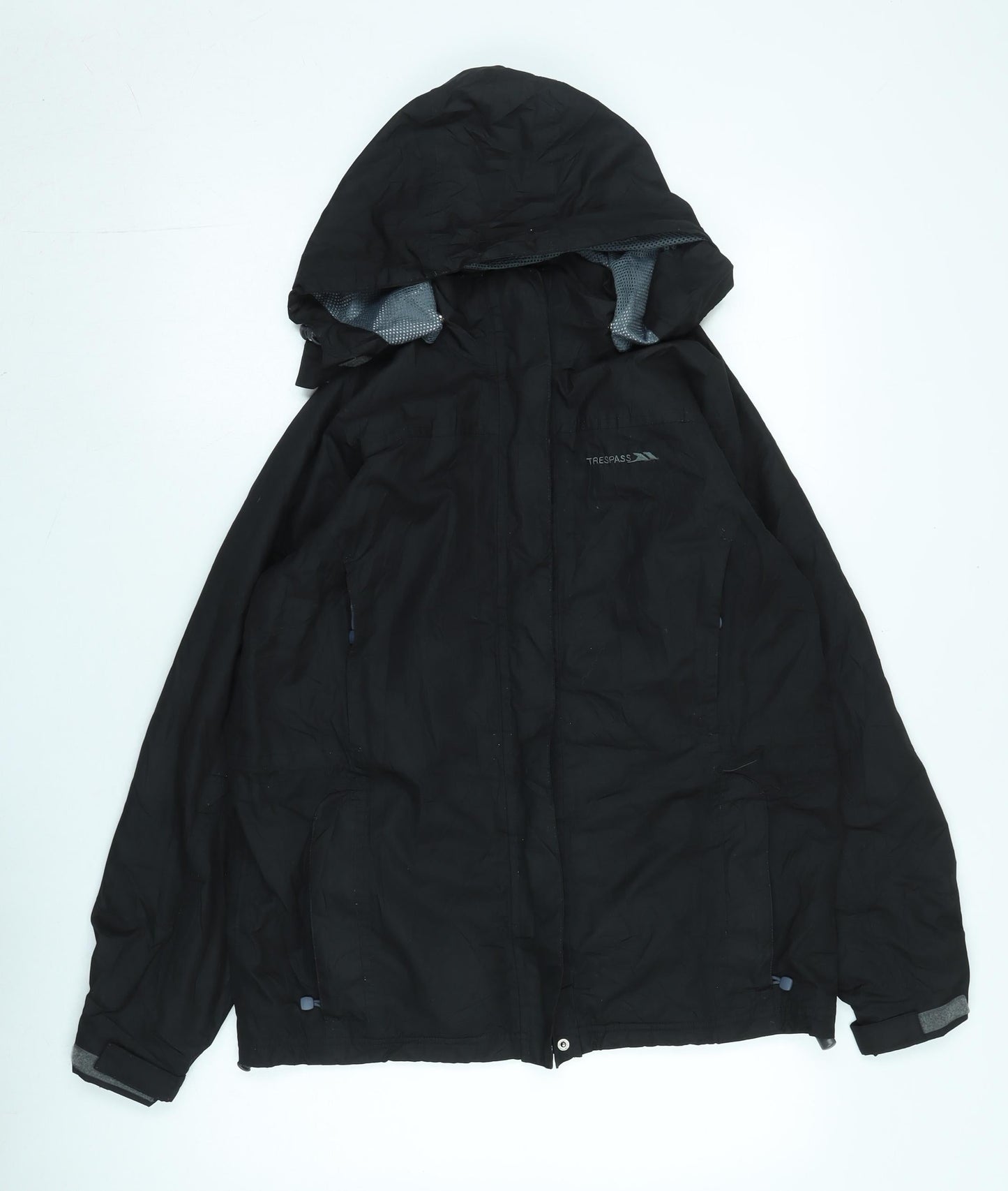 Trespass Unisex Black XS Regular Fit Outdoor Raincoat